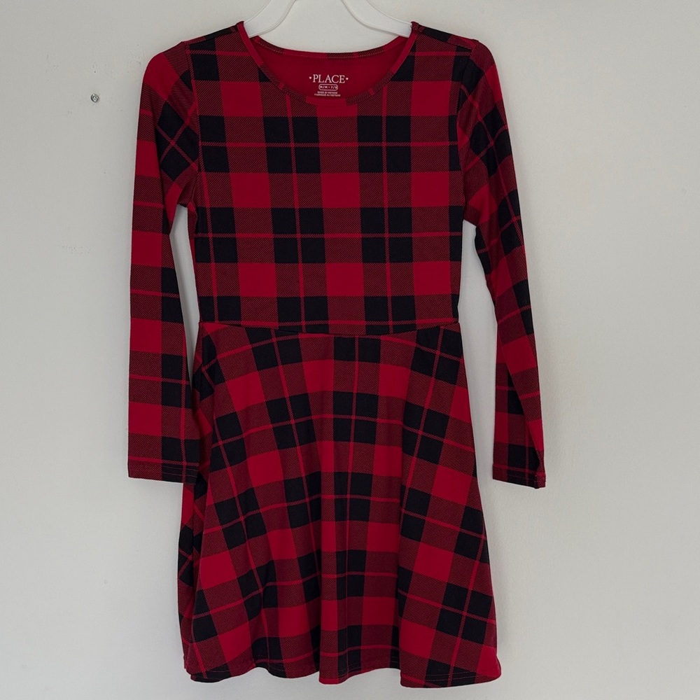 The Children's Place Red and Black Checkered Dress